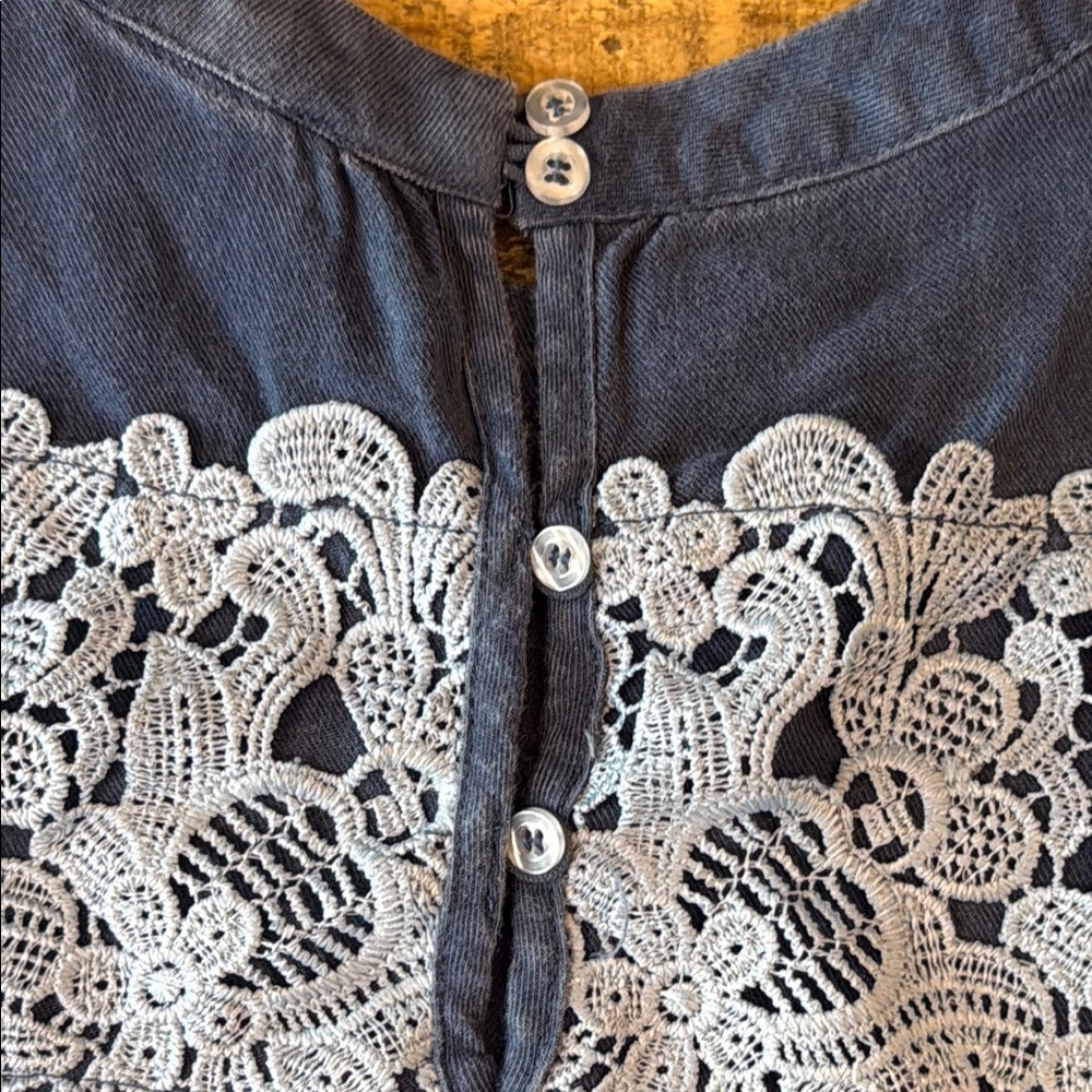 Truly Me blue lace detail dress size 6x - Picture 8 of 11